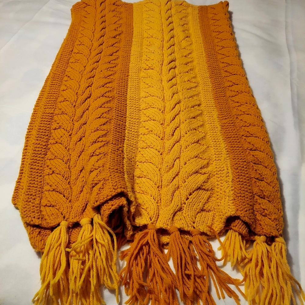 🧡Vintage Chunky Knit Throw - Picture 2 of 3
